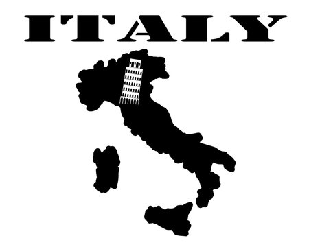 Symbol of Italy and maps