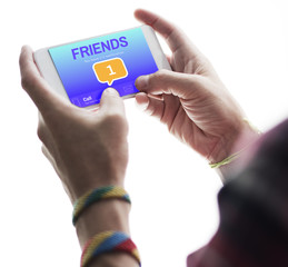 Friends Social Communication Message Graphic Concept