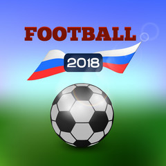 Football tournament 2018. Soccer world cup in russia 2018. Vector Illustration