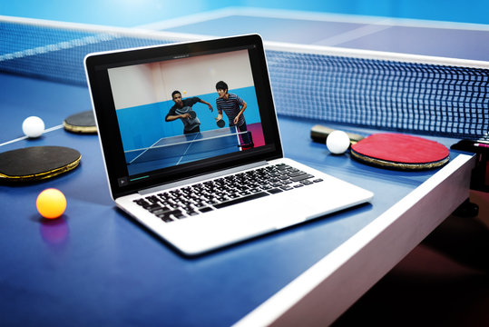 Table Tennis Ping-Pong Friends Sport Concept