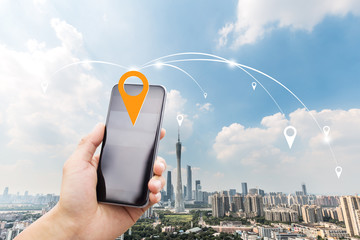 mobile phone with modern intelligence city