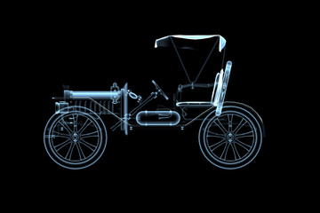 Fototapeta na wymiar illustration of cars in x-ray style