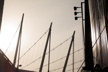 Photo of BC Place Stadium silhouette against the sky