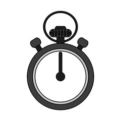 Black stopwatch over white background vector illustration