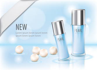 set of pearl cosmetics promotion advertising