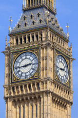 Fototapeta na wymiar Big Ben, Clock tower of the Palace of Westminster, London,United Kingdom, England