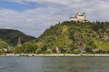 Marksburg Castle at Rhine in Braubach
