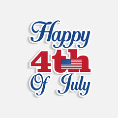 Fototapeta na wymiar Isolated 4th of july lettering