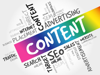CONTENT word cloud collage, business concept background