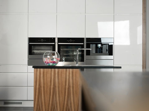 Image of a bright spacious kitchen in modern style