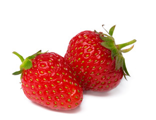Strawberry isolated on white background. close up