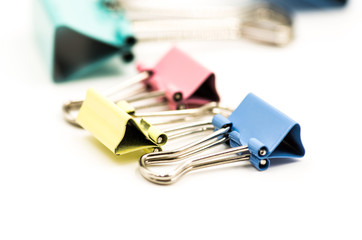 Fototapeta premium colorful paper clips