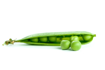 Green Pea isolated on white