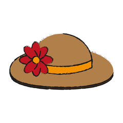 hat with flower adornment  icon image