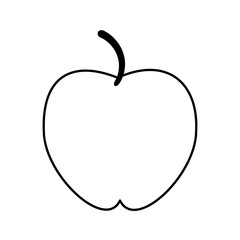 whole apple fruit icon image