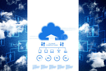 2d illustration technology background