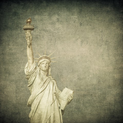 grunge image of liberty statue © javarman