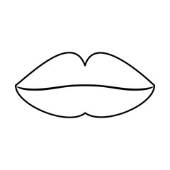 isolated lips icon image