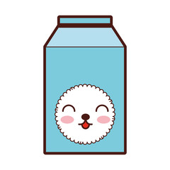 milk box kawaii character vector illustration design