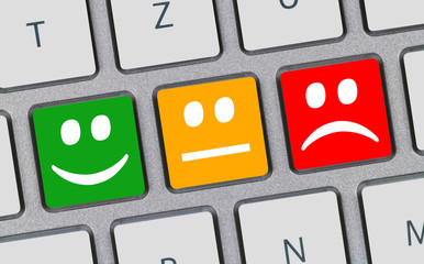 Smiley Survey Keys on Keyboard