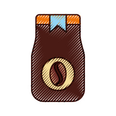 coffee toast bag icon vector illustration design