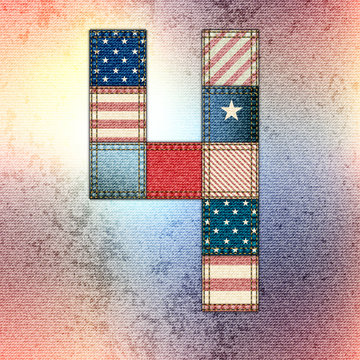 The fourth of July, American Independence Day background vector in a pathwork style