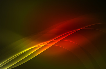 Smoky glowing waves in the dark