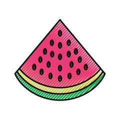watermelon tropical and exotic fruit vector illustration design