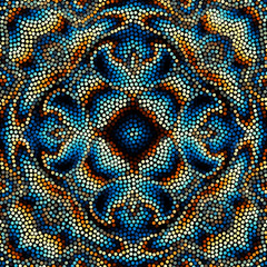 Fototapeta na wymiar Seamless background. Mosaic art pattern of small circles. Polka dot pattern.