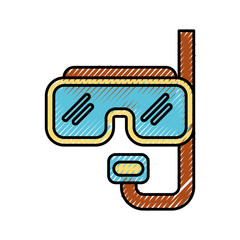 diving googles isolated icon vector illustration design