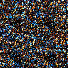 Fototapeta na wymiar Seamless background. Mosaic art pattern of small circles. Polka dot pattern.