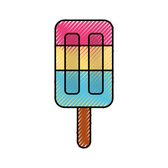 Popsicle ice isolated icon vector illustration design