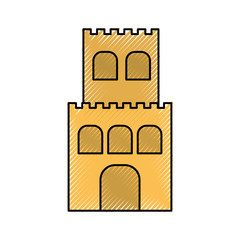 beach sandcastle isolated icon vector illustration design