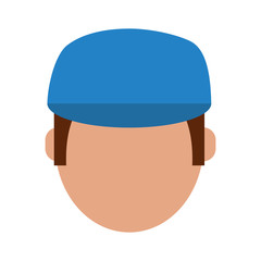 man avatar wearing hat or cap icon image