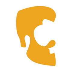 hair hipster style model vector illustration design