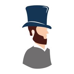 man hipster style model vector illustration design