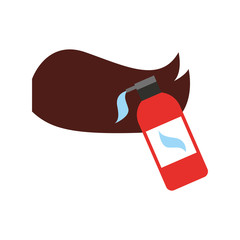 hair with shampoo bottle barber product vector illustration design