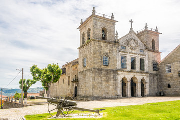 Fototapeta na wymiar View at the church of Santa Cruz in Lamego ,Portugal