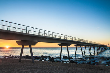 Sunrise in Badalona, Barcelona, Spain