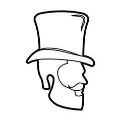 man hipster style model vector illustration design