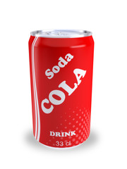 canette soda cola rouge