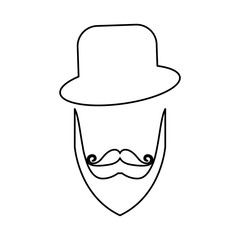 man hipster style model vector illustration design