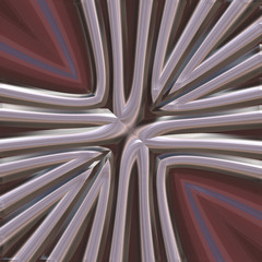 3d illustration - abstrakt symmetrisch metall muster phantasie
