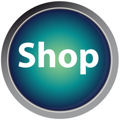 Glossy Button mit Aufschrift Shop