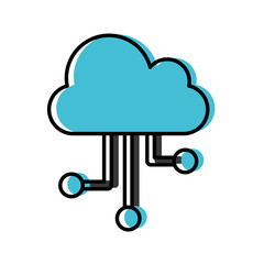 cloud computing isolated icon vector illustration design