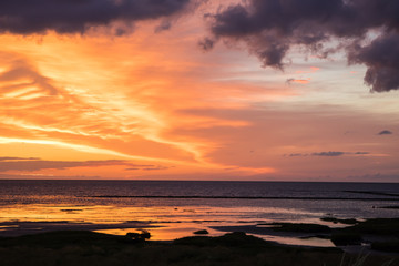 Sonnenuntergang Nordsee Friedrichskoog