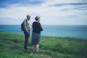 Senior couple by the seaside