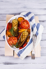 Mixed baked vegetables