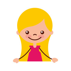 cute girl character icon vector illustration design