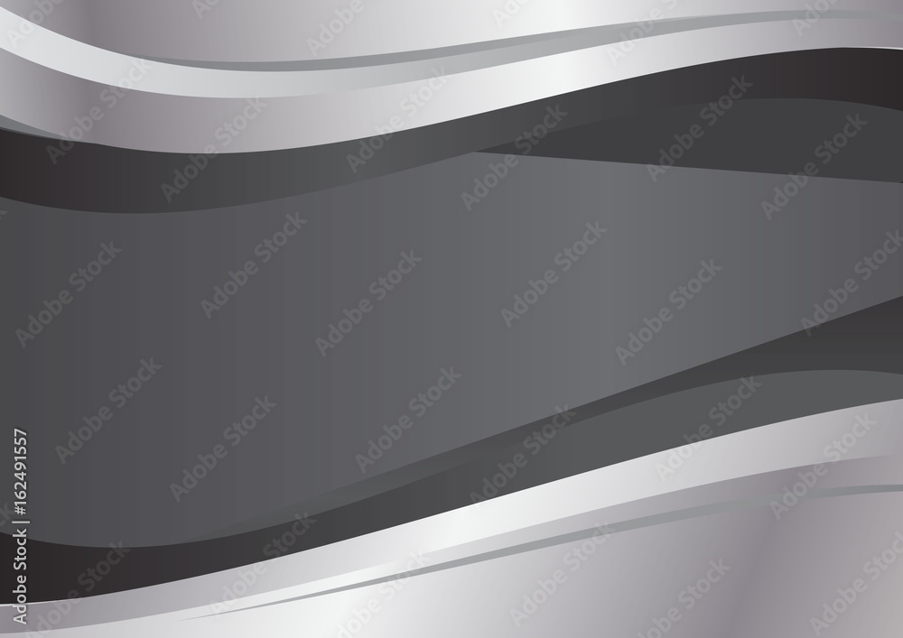 Canvas Prints gray and silver wave abstract vector background